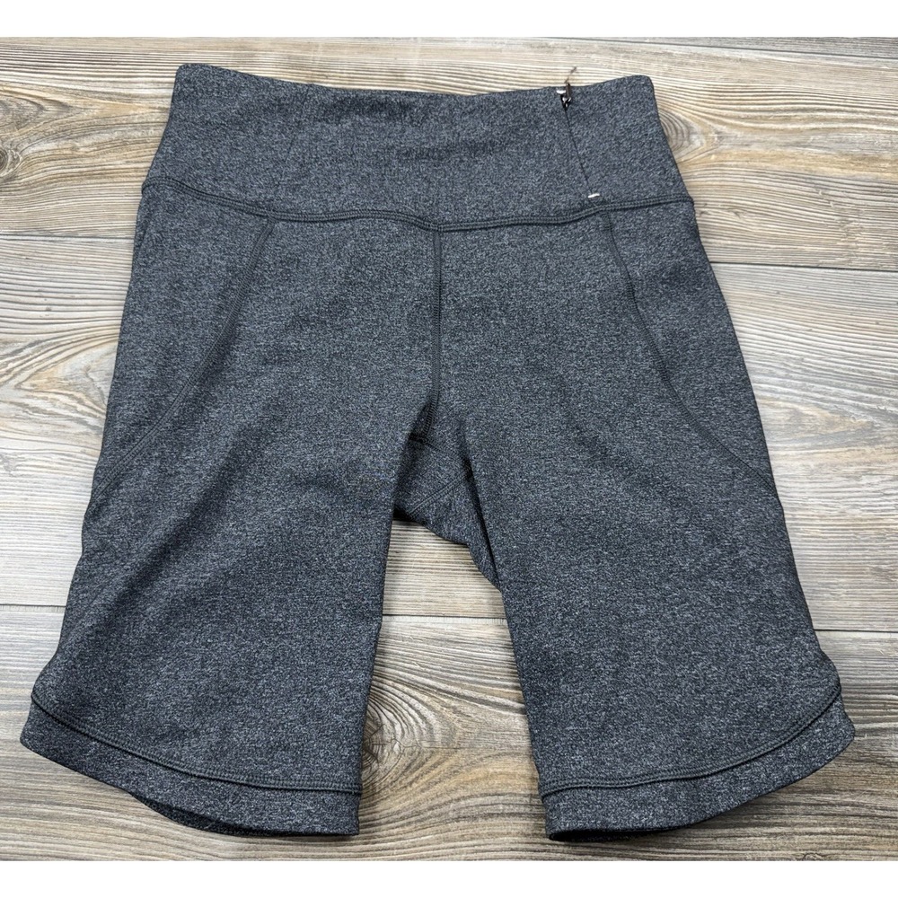 Calia Essential Women's High Rise Bermuda Bike Shorts Dark Grey Heather Size S
